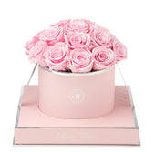 Rosé Round Glow Pink Preserved Roses