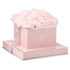 Rosé Square Baby Pink Preserved Roses