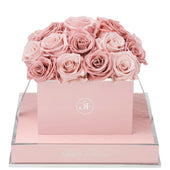 Rosé Square Classic Pink and Blush Preserved Roses