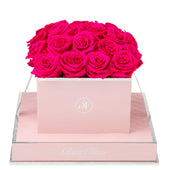 Rosé Square Fuchsia Preserved Roses