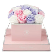 Rosé Square Glow Tricolor Preserved Roses