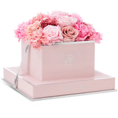 Rosé Square Pink Fusion Preserved Flowers