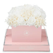 Rosé Square White Fusion Preserved Flowers