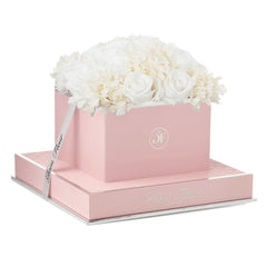 Rosé Square White Fusion Preserved Flowers