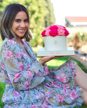 Blanche Round Fuchsia and Light Pink